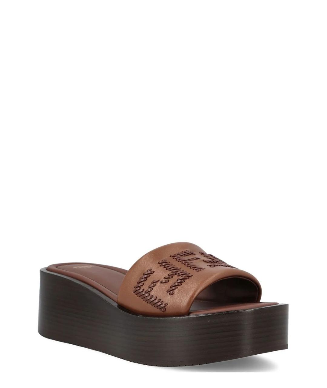 FENDI Коричневые сандалии, фото 2