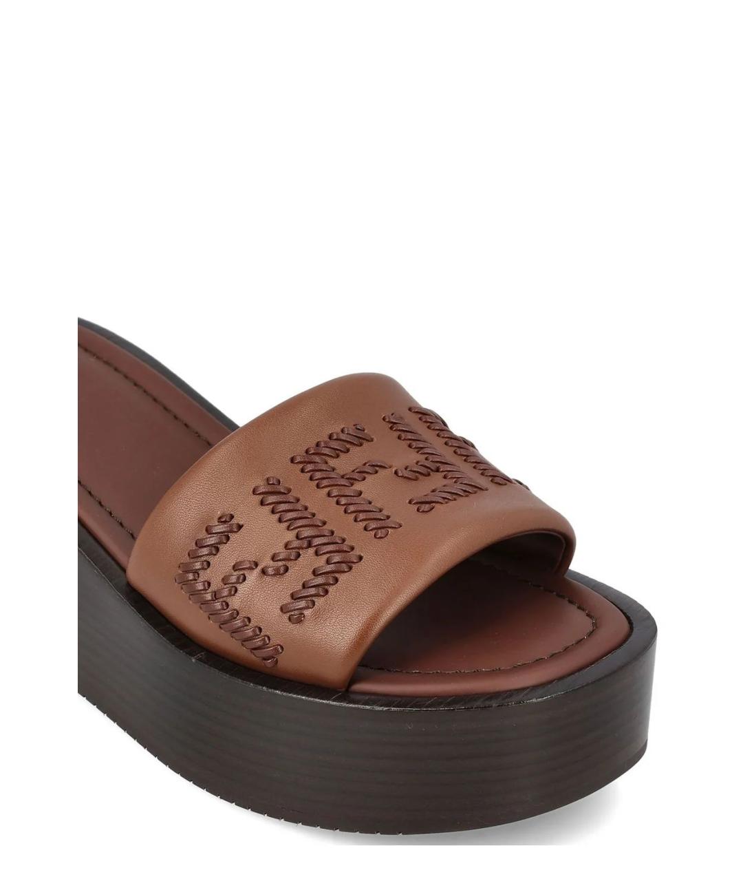 FENDI Коричневые сандалии, фото 4