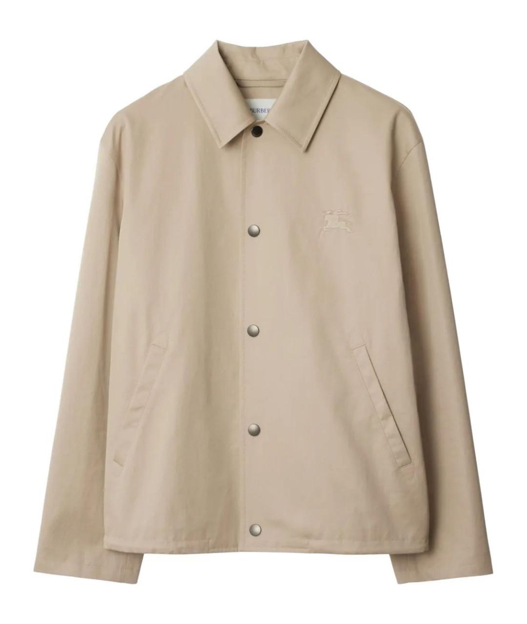 BURBERRY Бежевая хлопковая кэжуал рубашка, фото 1