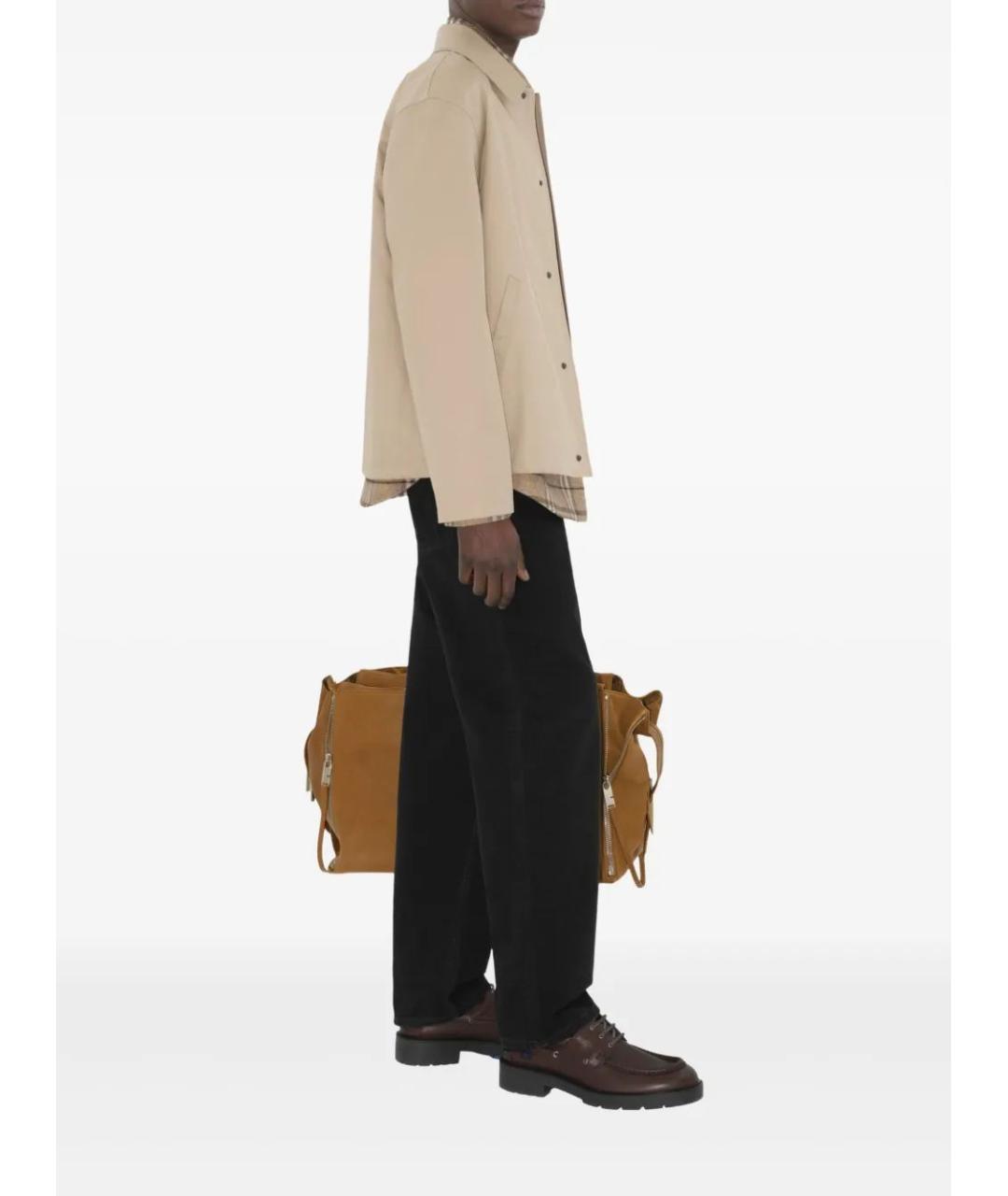 BURBERRY Бежевая хлопковая кэжуал рубашка, фото 3