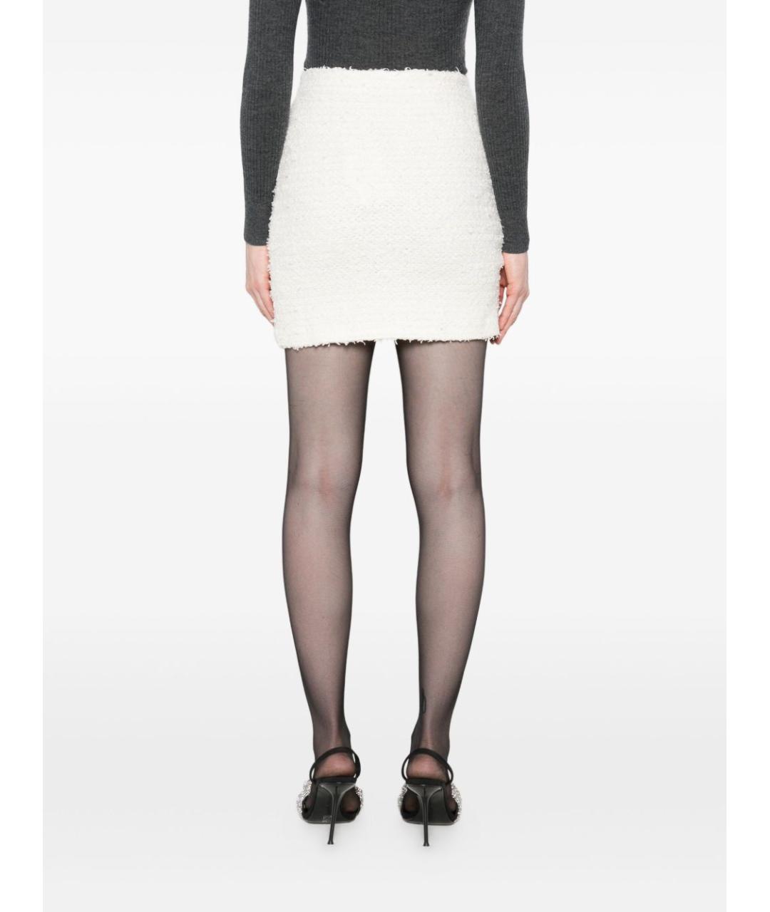 SELF-PORTRAIT Бежевая хлопковая юбка мини, фото 3