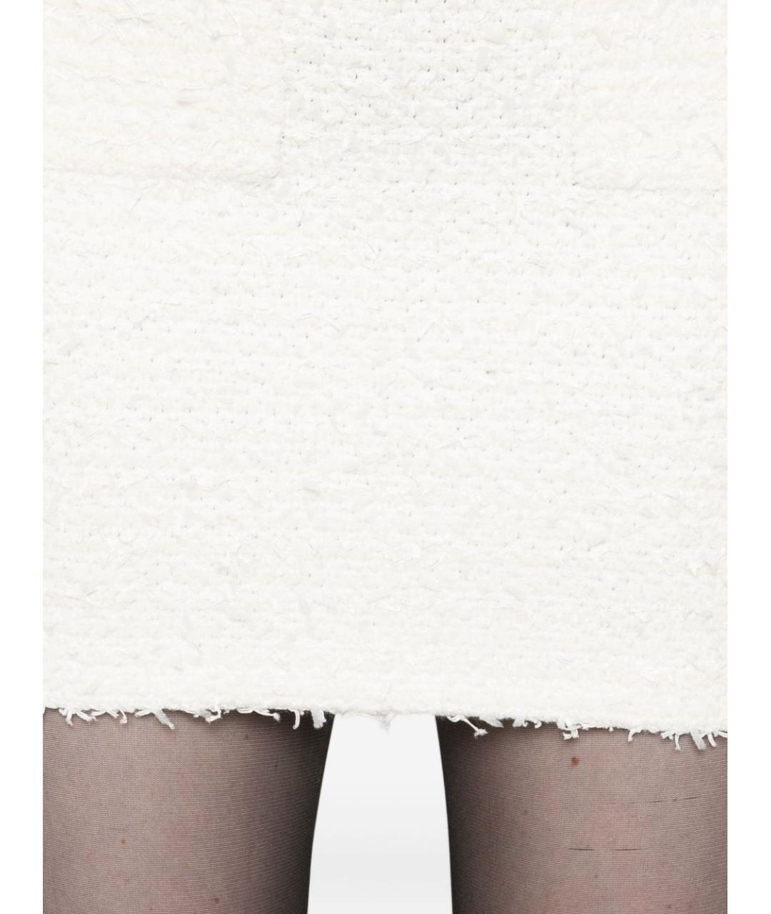 SELF-PORTRAIT Бежевая хлопковая юбка мини, фото 4