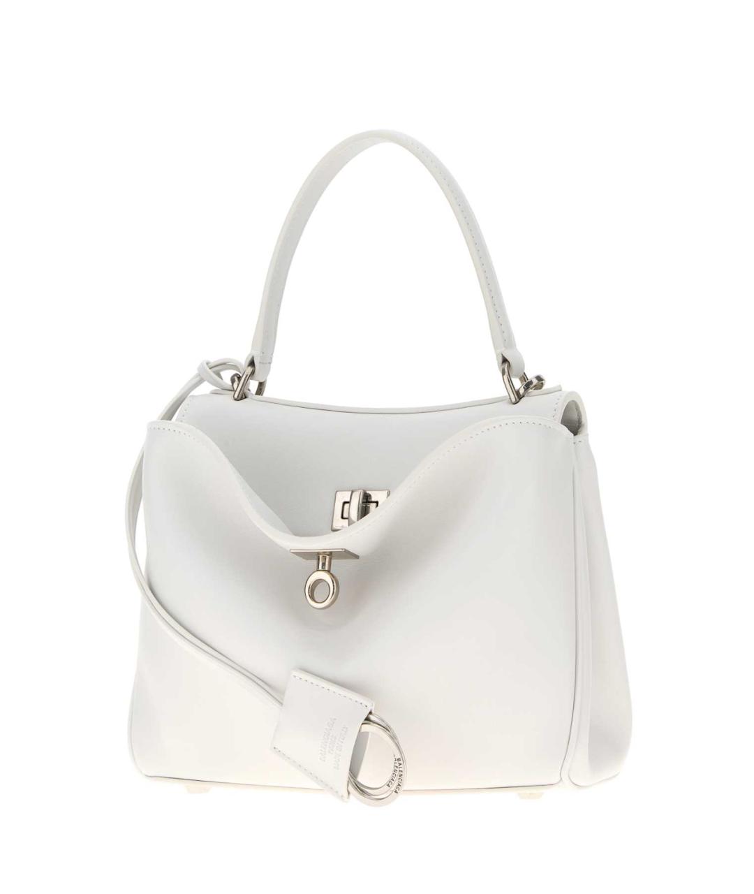 BALENCIAGA Белая кожаная сумка тоут, фото 2