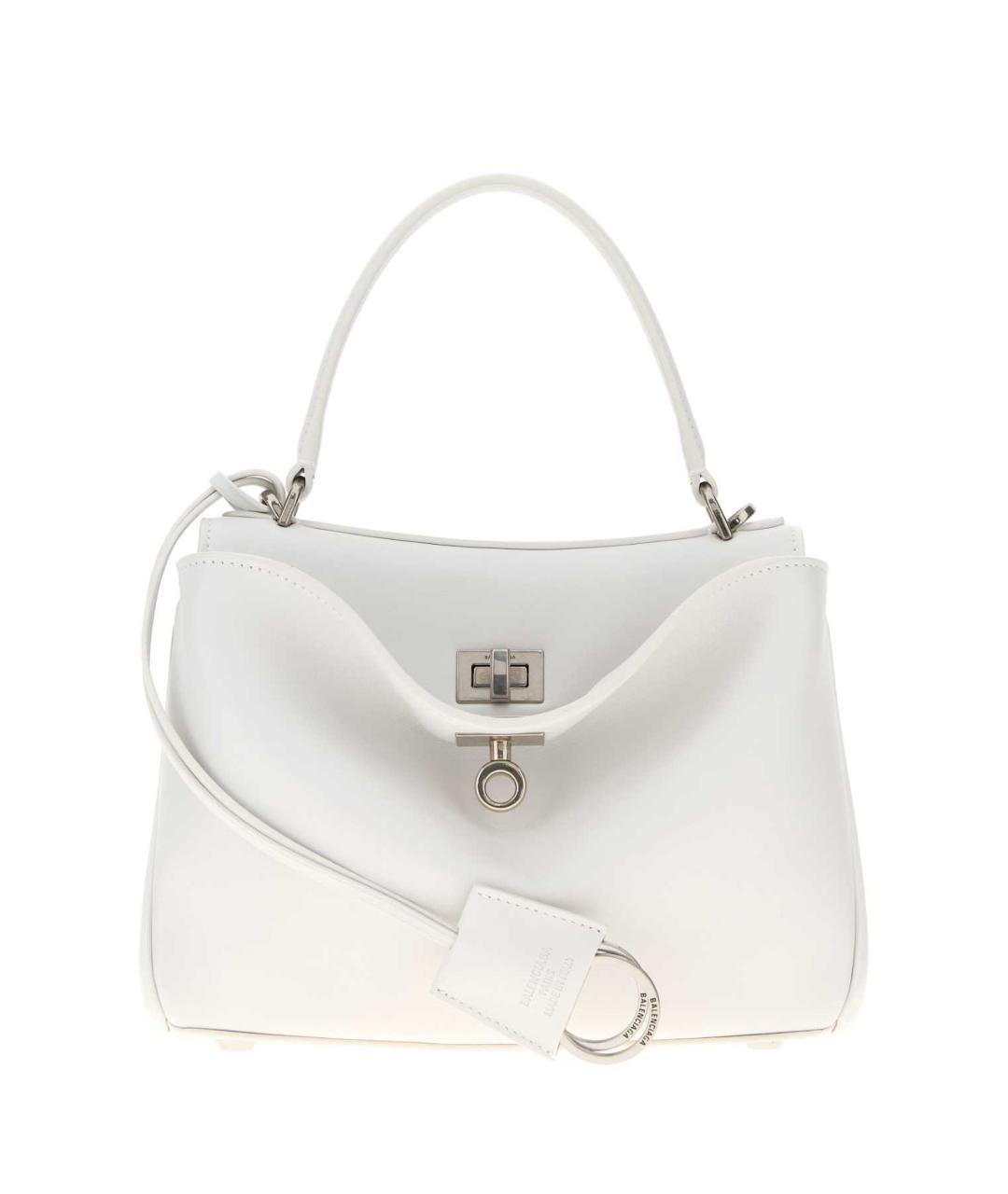 BALENCIAGA Белая кожаная сумка тоут, фото 1