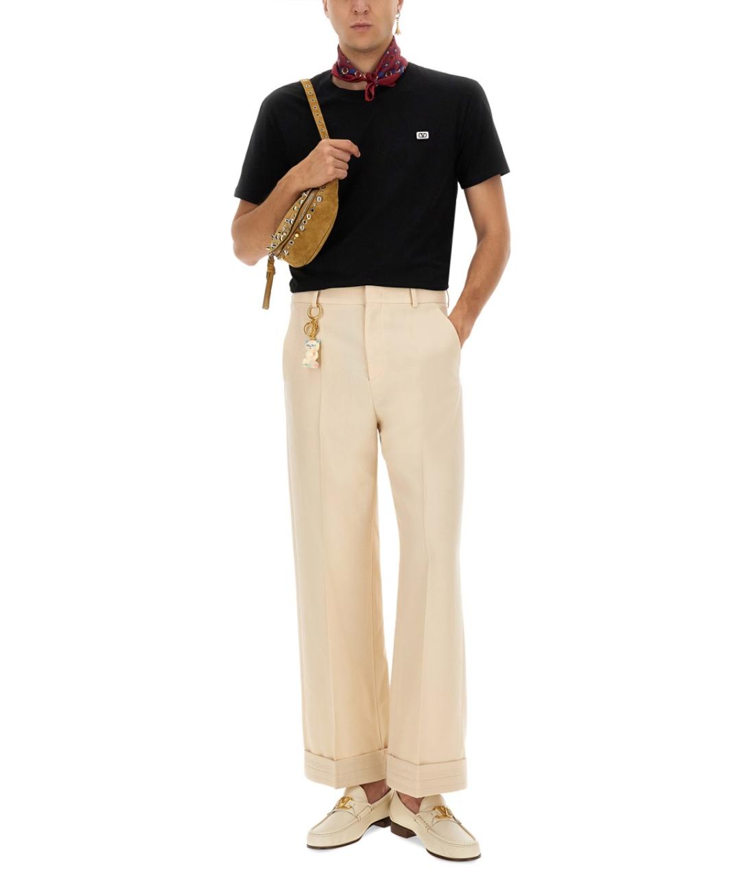 VALENTINO Черная хлопковая футболка, фото 2