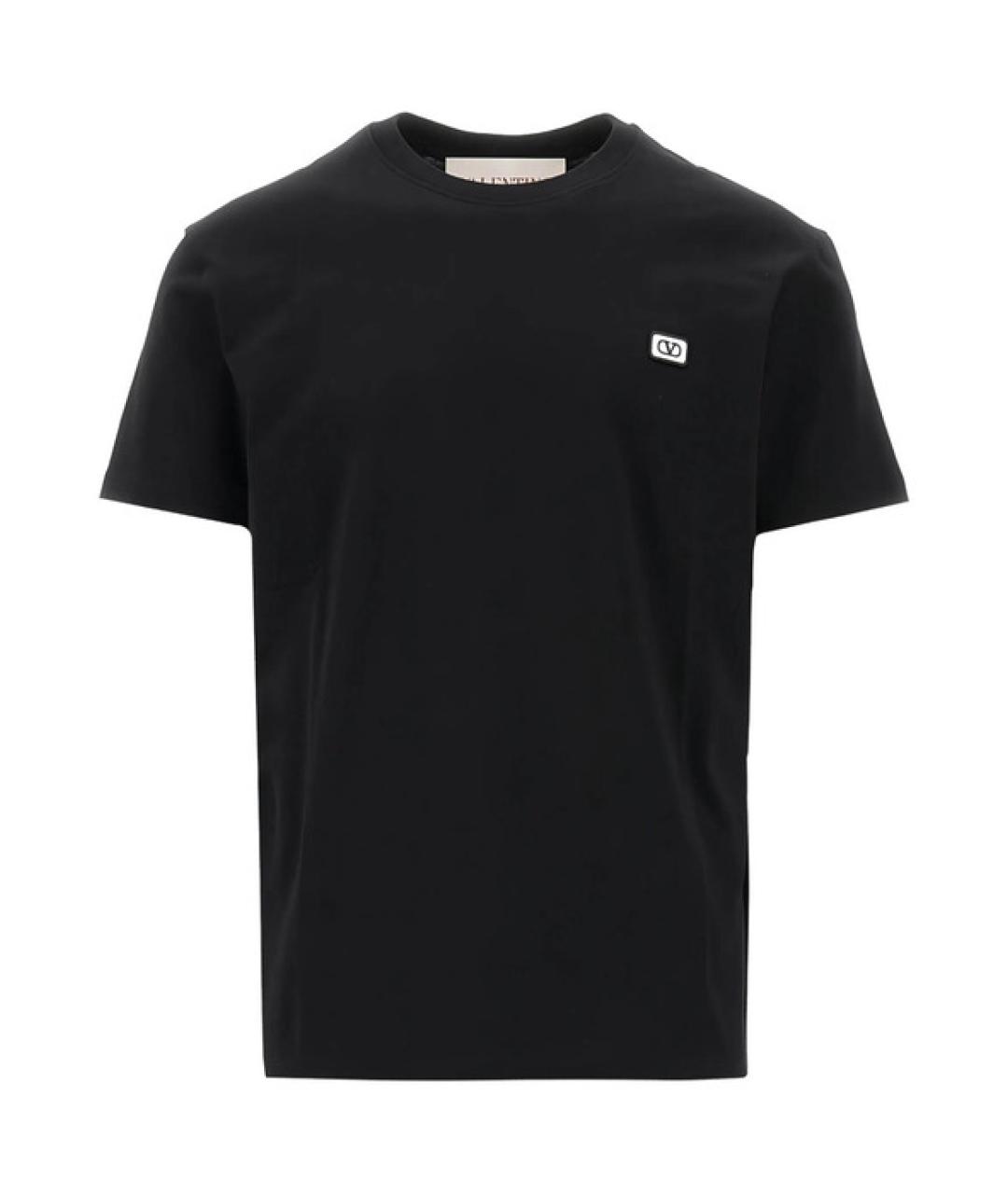 VALENTINO Черная хлопковая футболка, фото 1