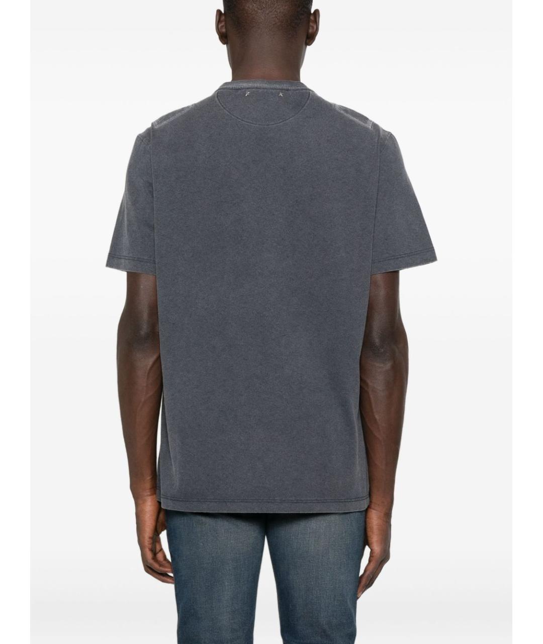 GOLDEN GOOSE DELUXE BRAND Серая хлопковая футболка, фото 4