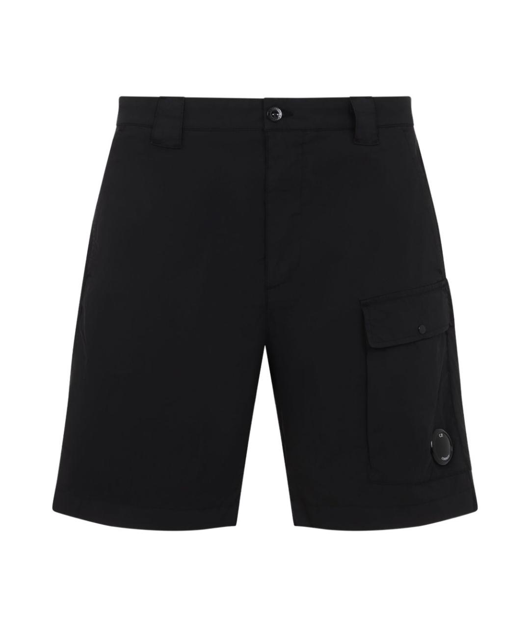 CP COMPANY Черные хлопковые шорты, фото 1