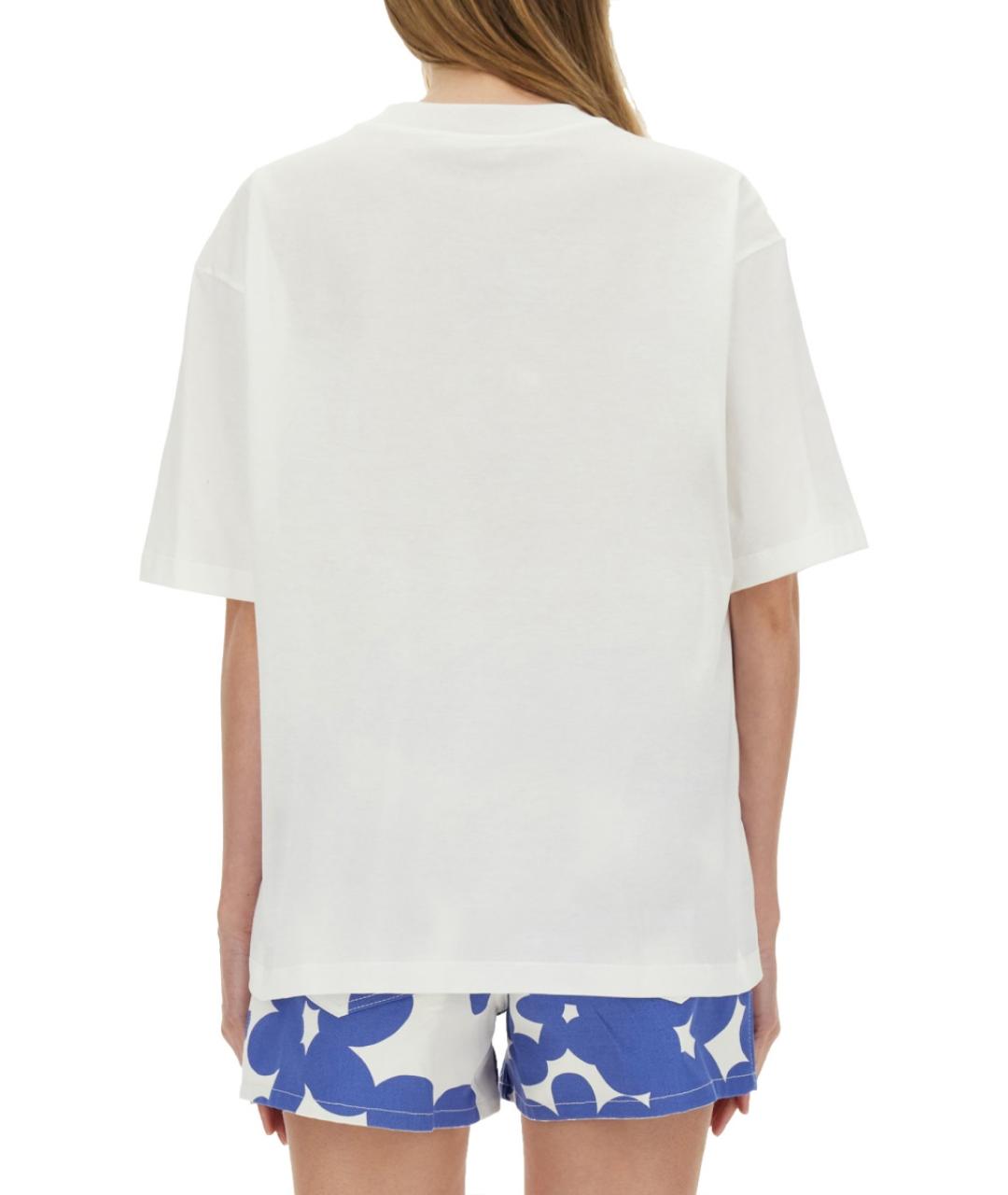 MARNI Белая хлопковая футболка, фото 4