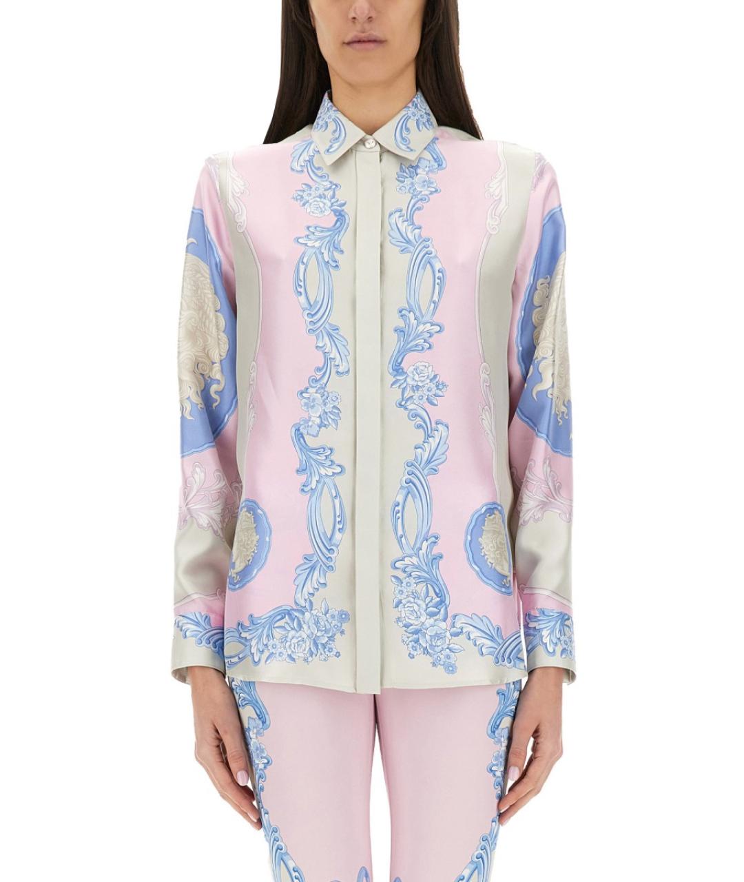 VERSACE Розовая шелковая рубашка, фото 2