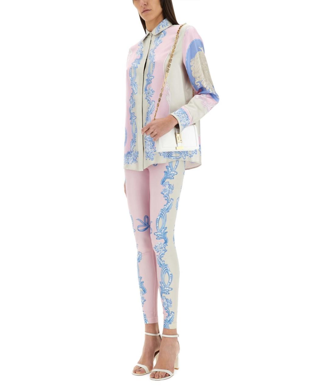 VERSACE Розовая шелковая рубашка, фото 3