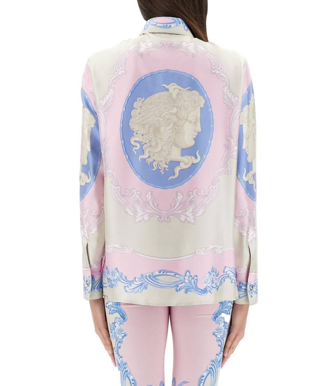 VERSACE Розовая шелковая рубашка, фото 4