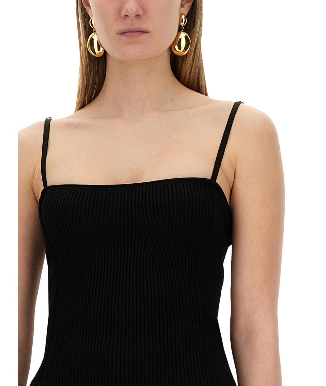 JACQUEMUS Черная вискозная майка, фото 5