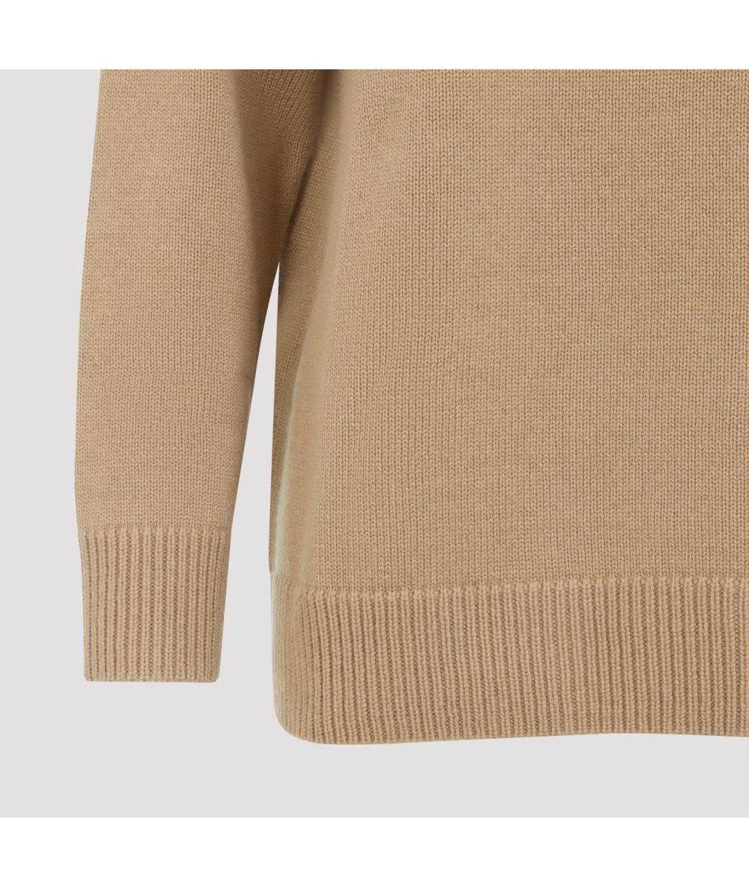 MAX MARA Бежевый кашемировый джемпер / свитер, фото 4