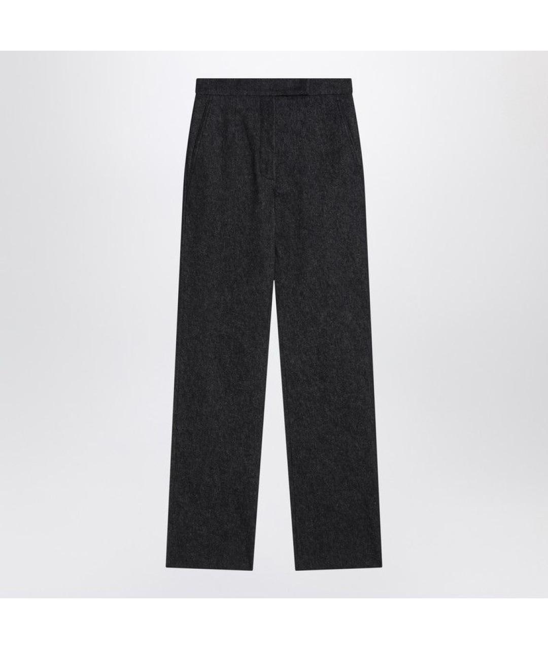 MAX MARA Синие хлопковые прямые брюки, фото 3