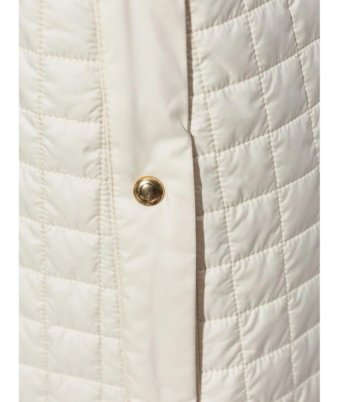 MONCLER Белая полиэстеровая юбка миди, фото 5