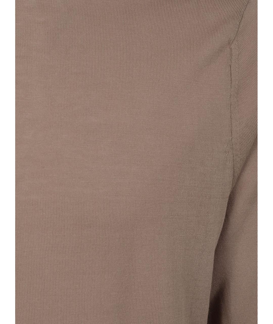 BALLANTYNE Коричневый хлопковый джемпер / свитер, фото 3