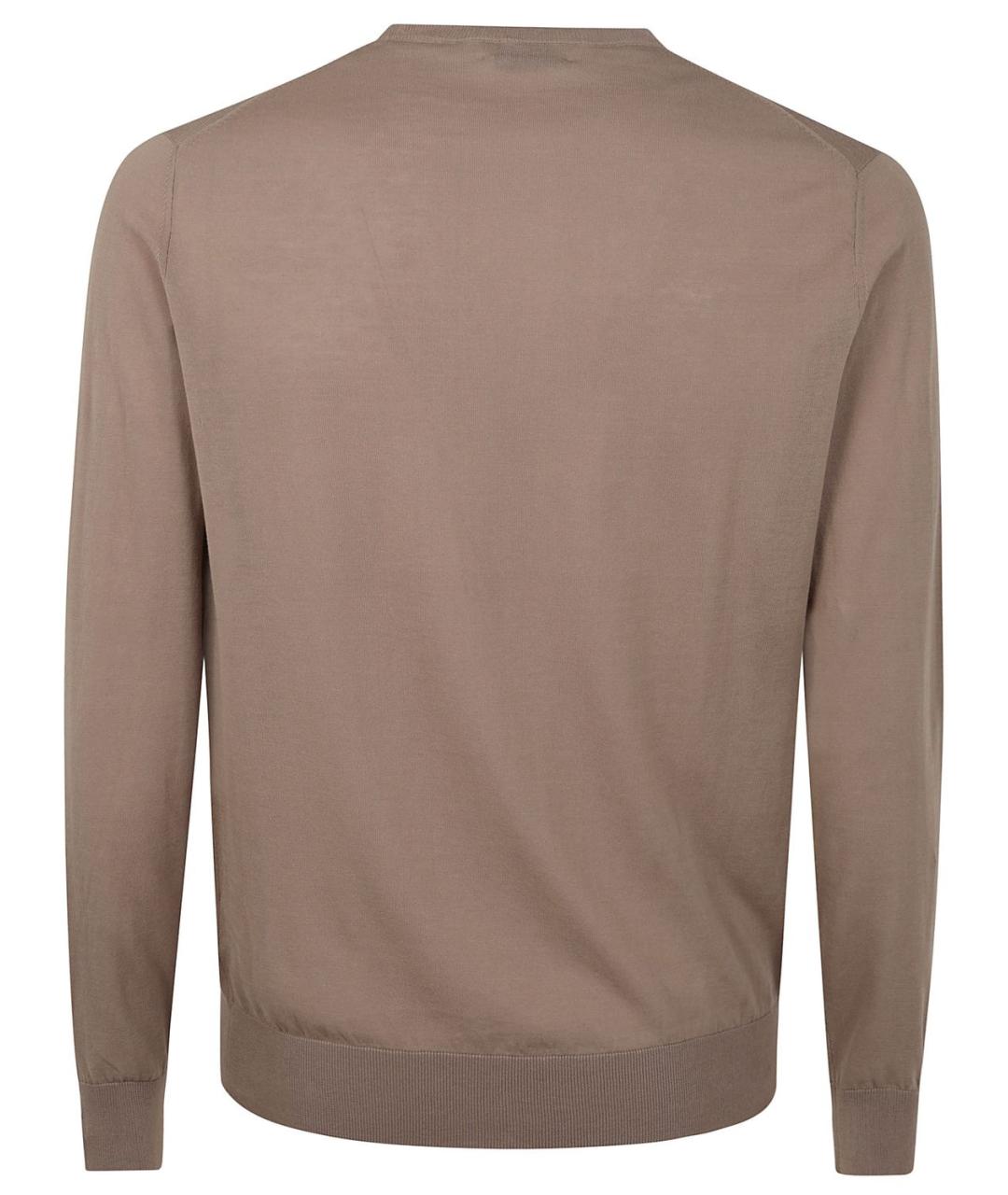 BALLANTYNE Коричневый хлопковый джемпер / свитер, фото 2