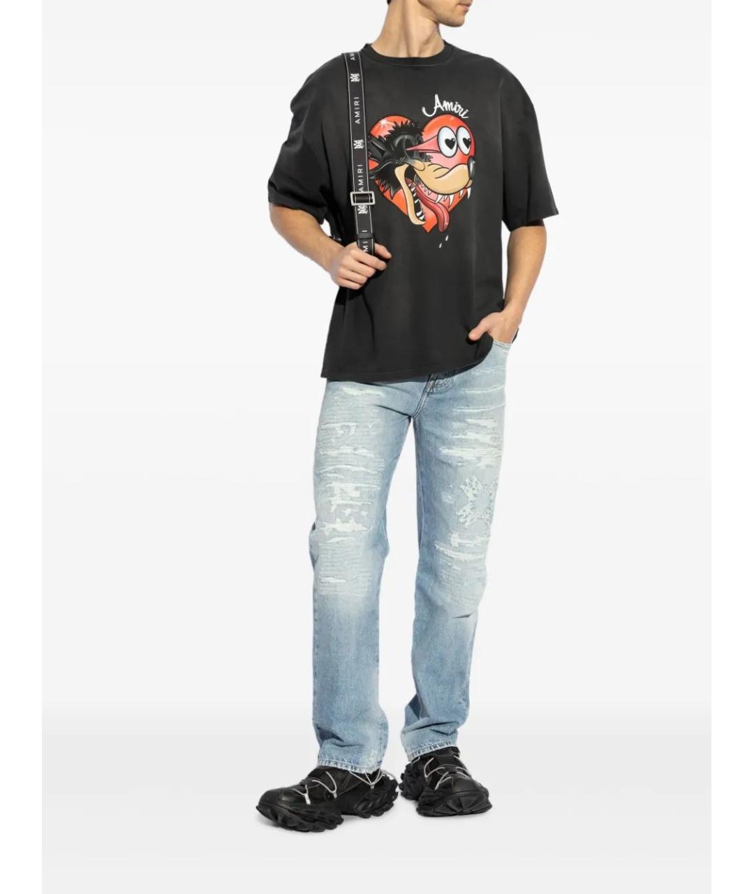 AMIRI Голубые хлопковые прямые джинсы, фото 2