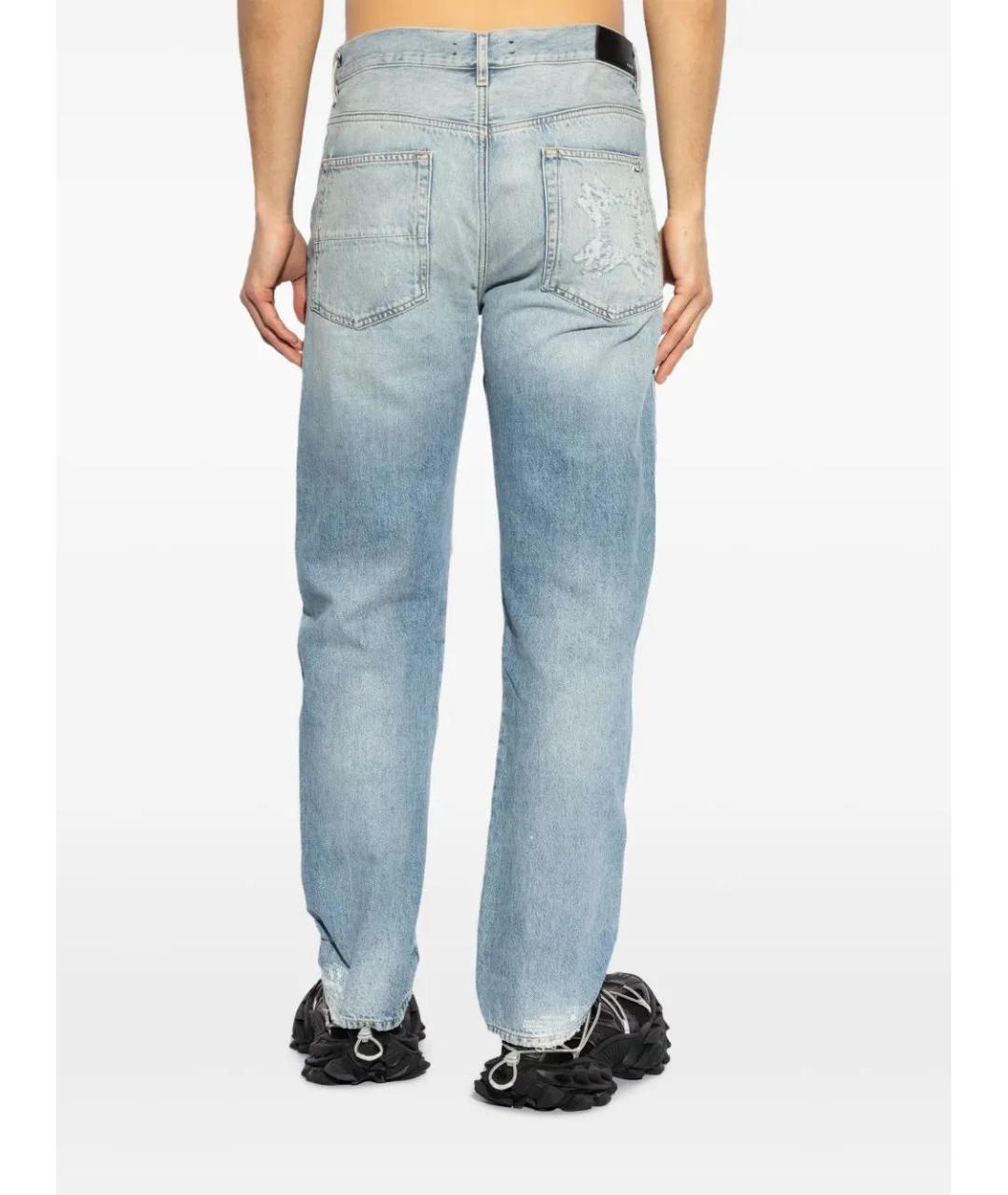 AMIRI Голубые хлопковые прямые джинсы, фото 4