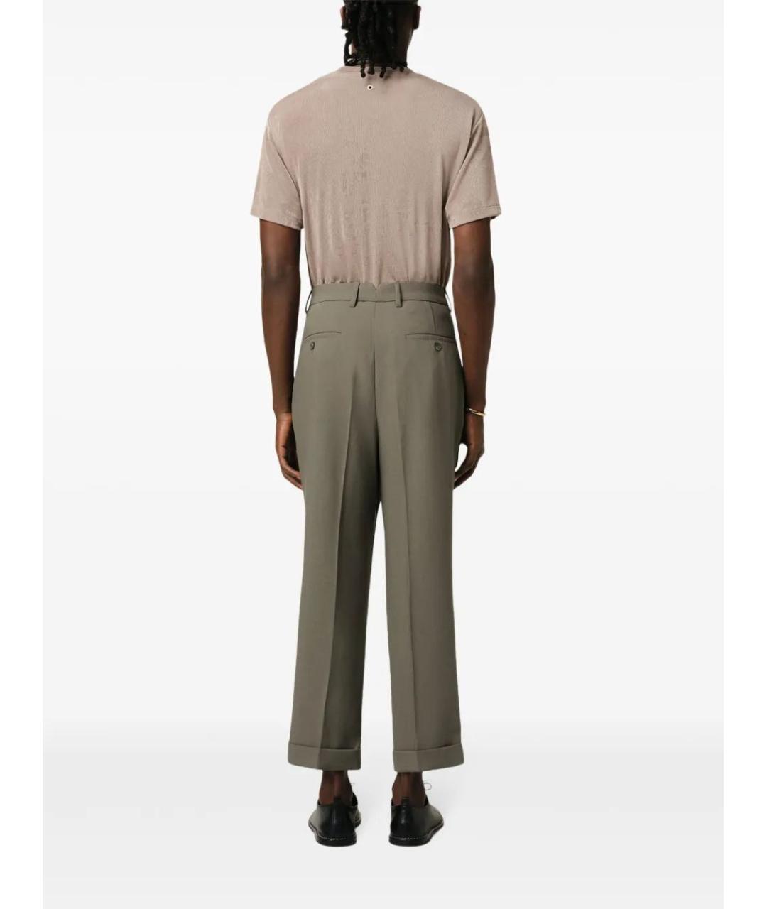 Ami Paris Серые шерстяные повседневные брюки, фото 4