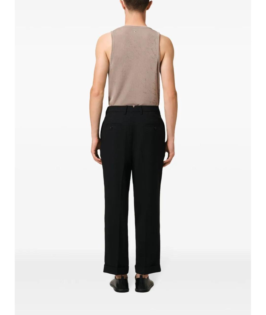Ami Paris Черные шерстяные повседневные брюки, фото 4