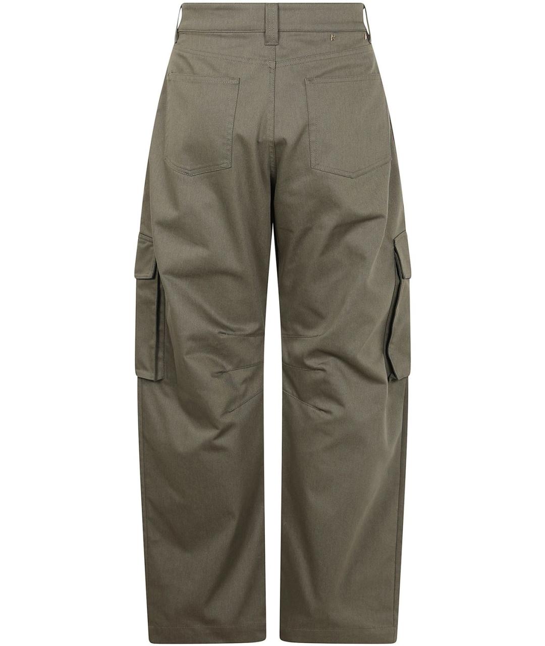 GOLDEN GOOSE DELUXE BRAND Хаки хлопковые повседневные брюки, фото 5