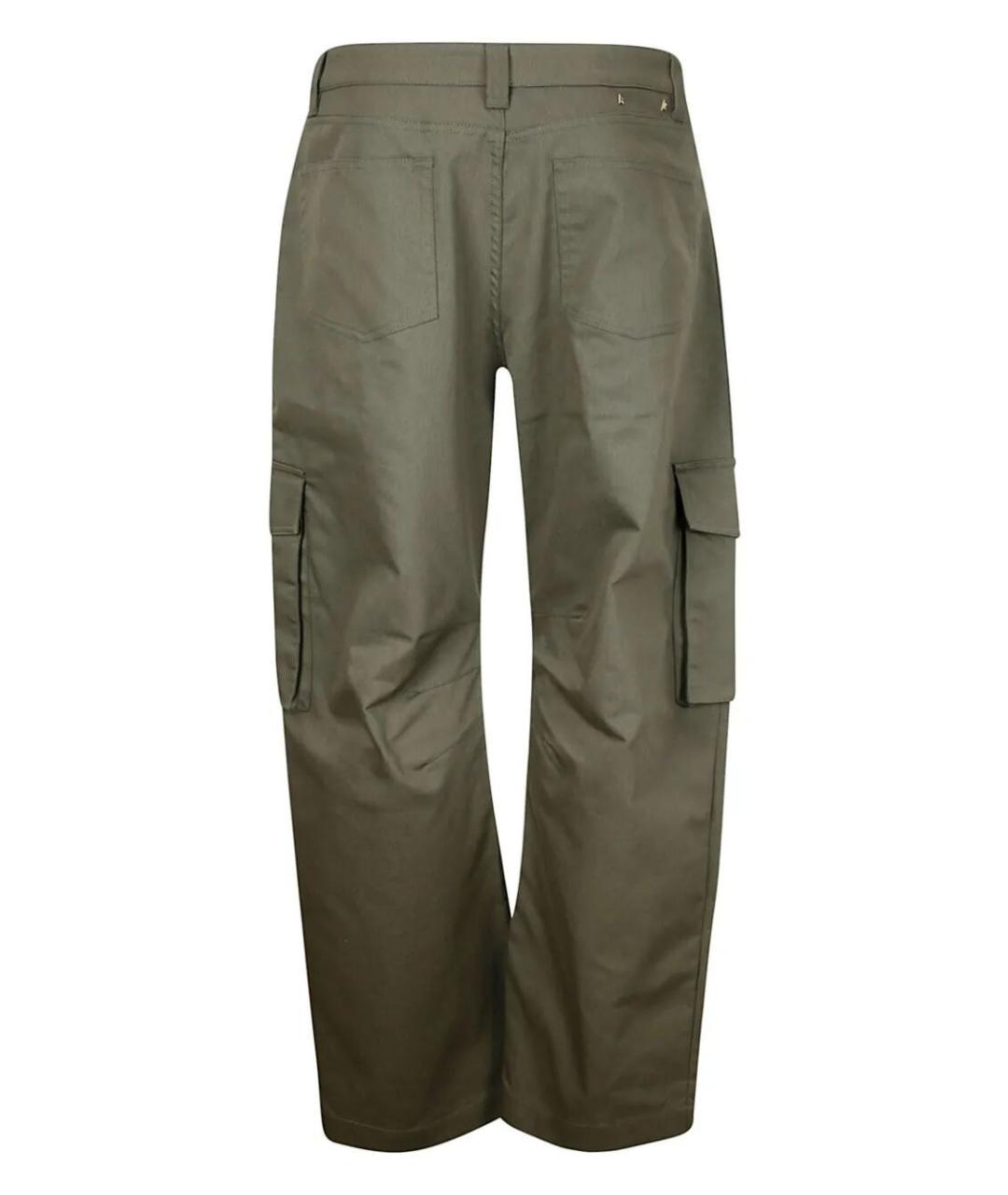 GOLDEN GOOSE DELUXE BRAND Хаки хлопковые повседневные брюки, фото 2