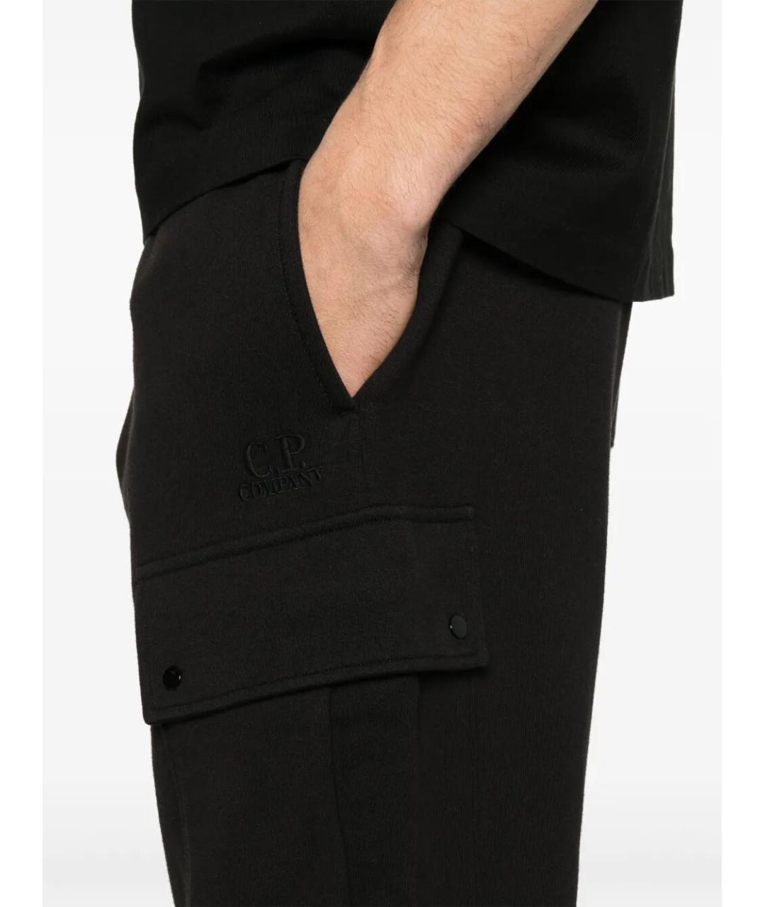 CP COMPANY Черные хлопковые повседневные брюки, фото 3