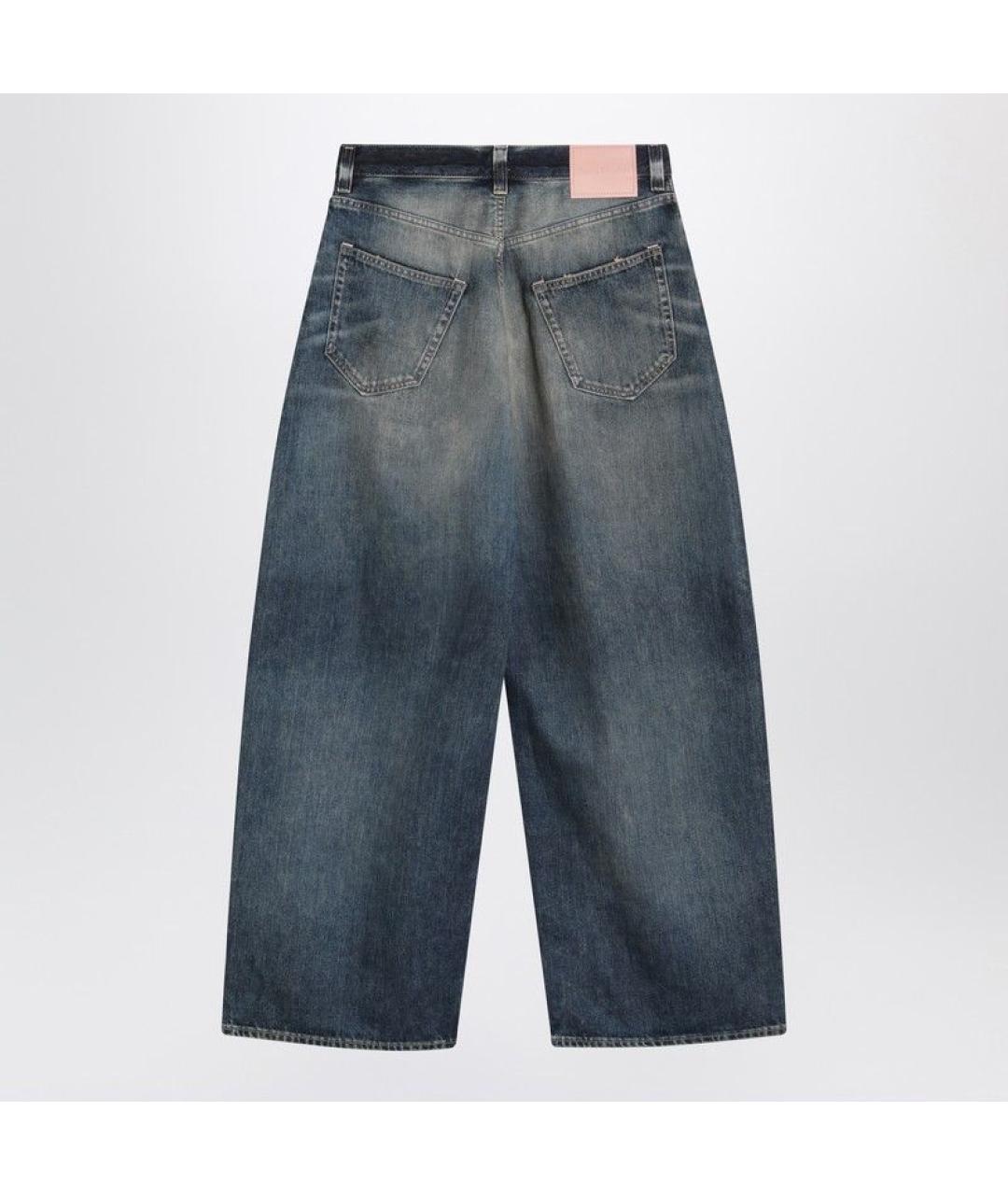 ACNE STUDIOS Синие хлопковые прямые джинсы, фото 2