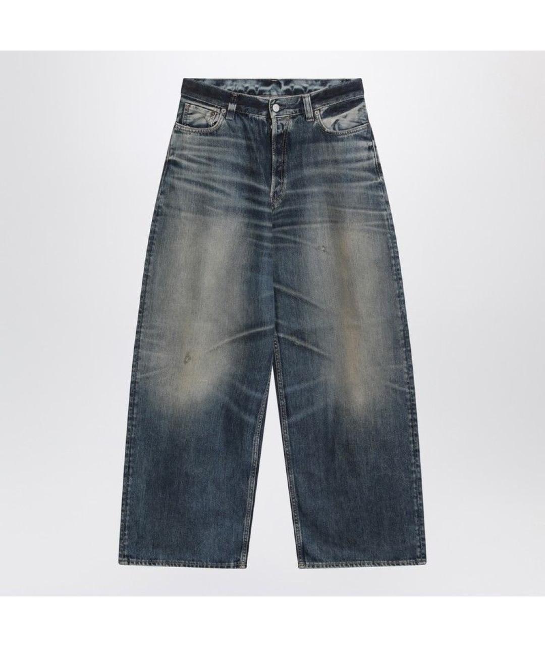 ACNE STUDIOS Синие хлопковые прямые джинсы, фото 3