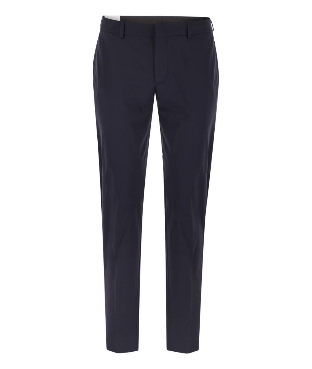 PT TORINO Темно-синие полиамидовые повседневные брюки, фото 1