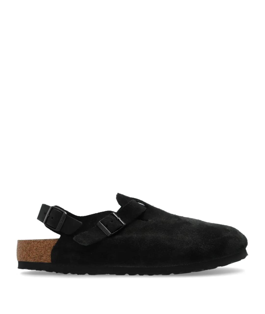 BIRKENSTOCK Черные замшевые сандалии, фото 1