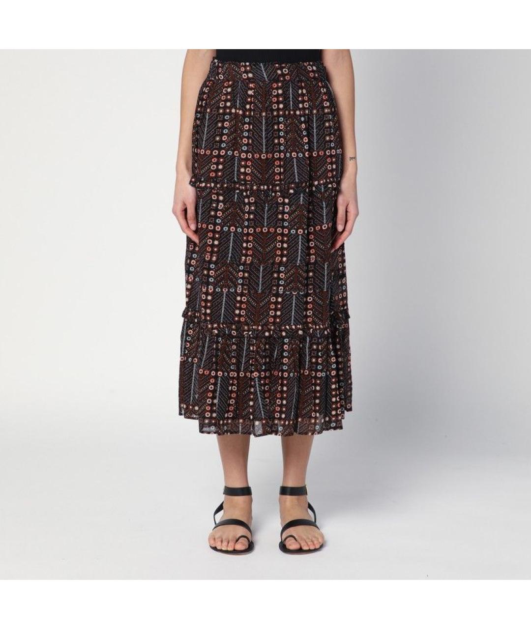 ISABEL MARANT Мульти хлопковая юбка миди, фото 3