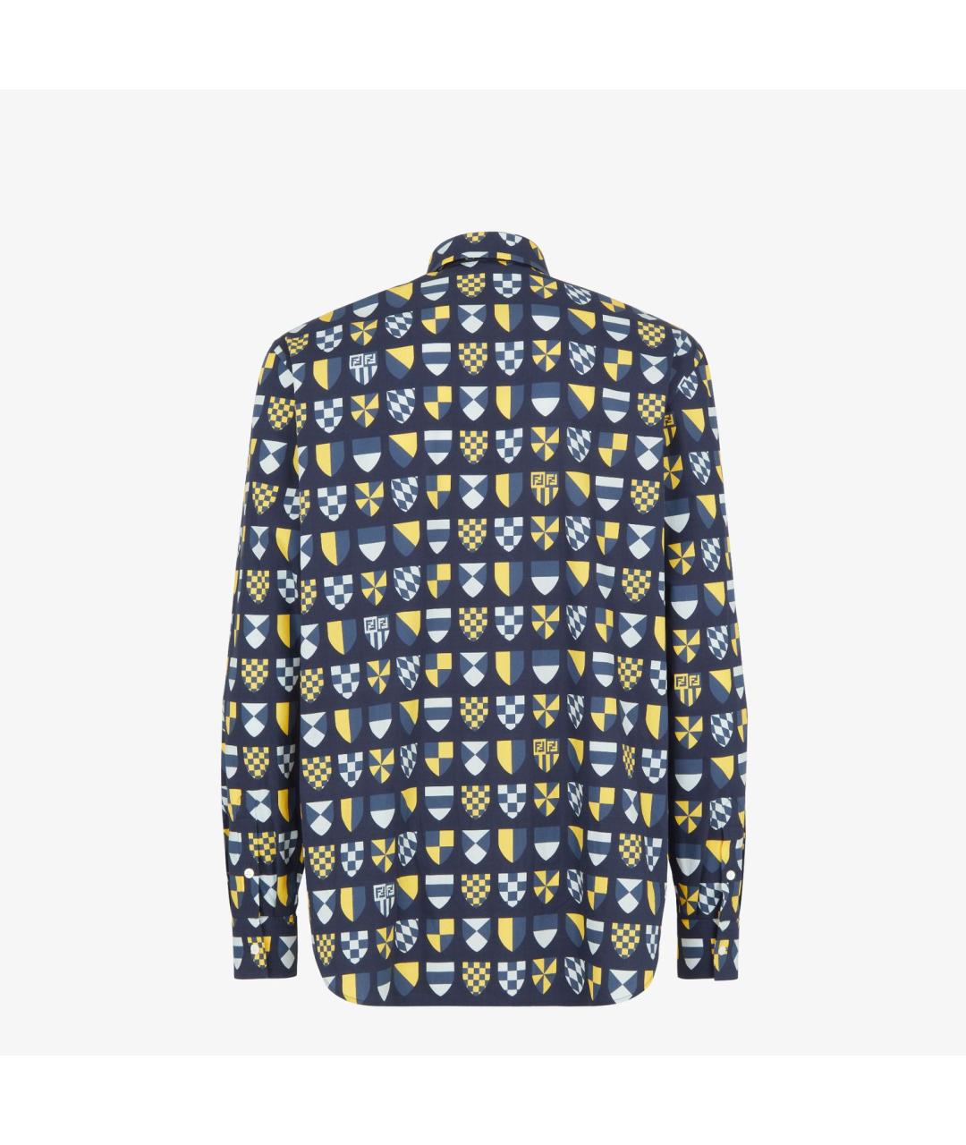 FENDI Синяя хлопковая кэжуал рубашка, фото 2