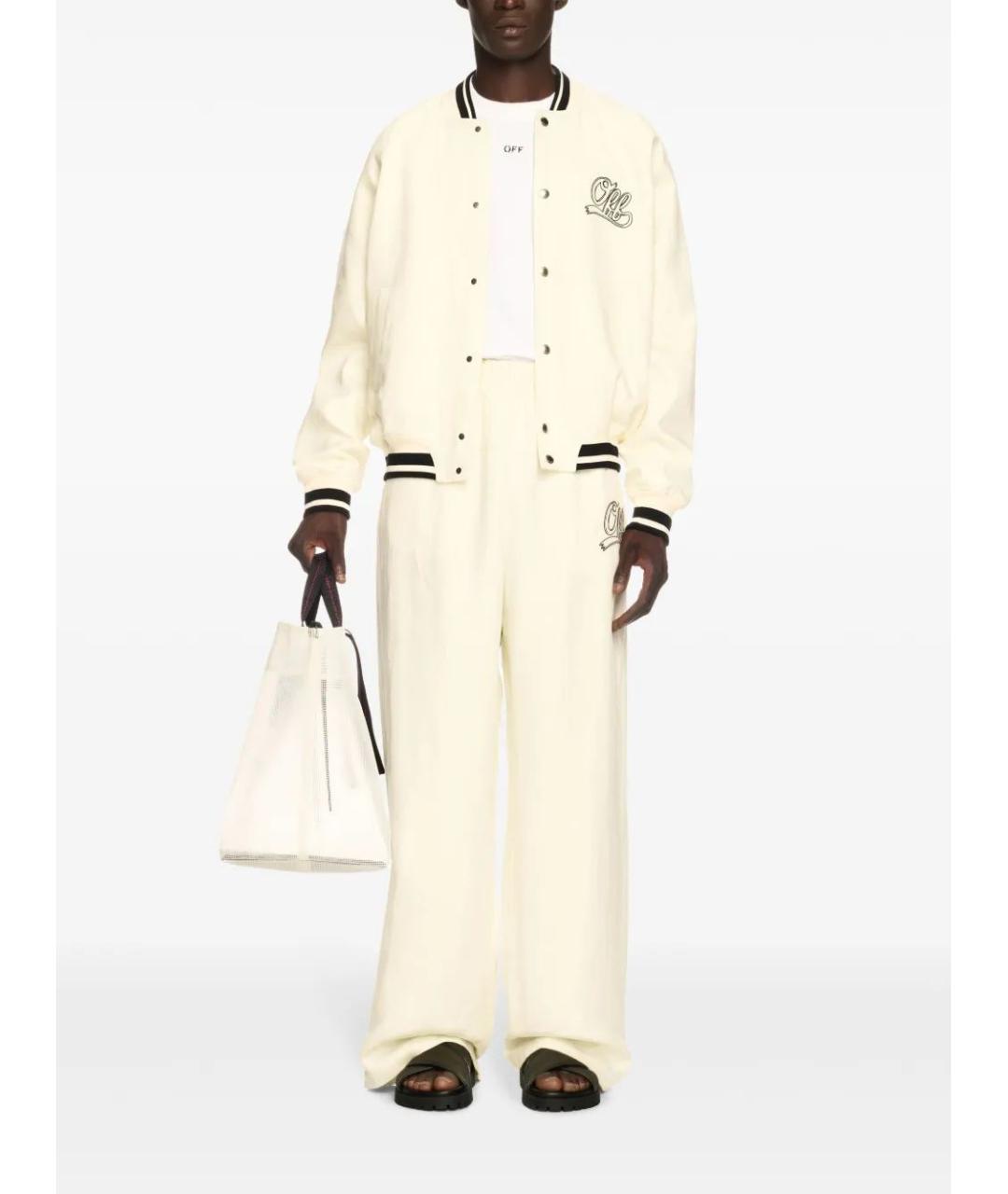 OFF-WHITE Бежевая хлопковая куртка, фото 2