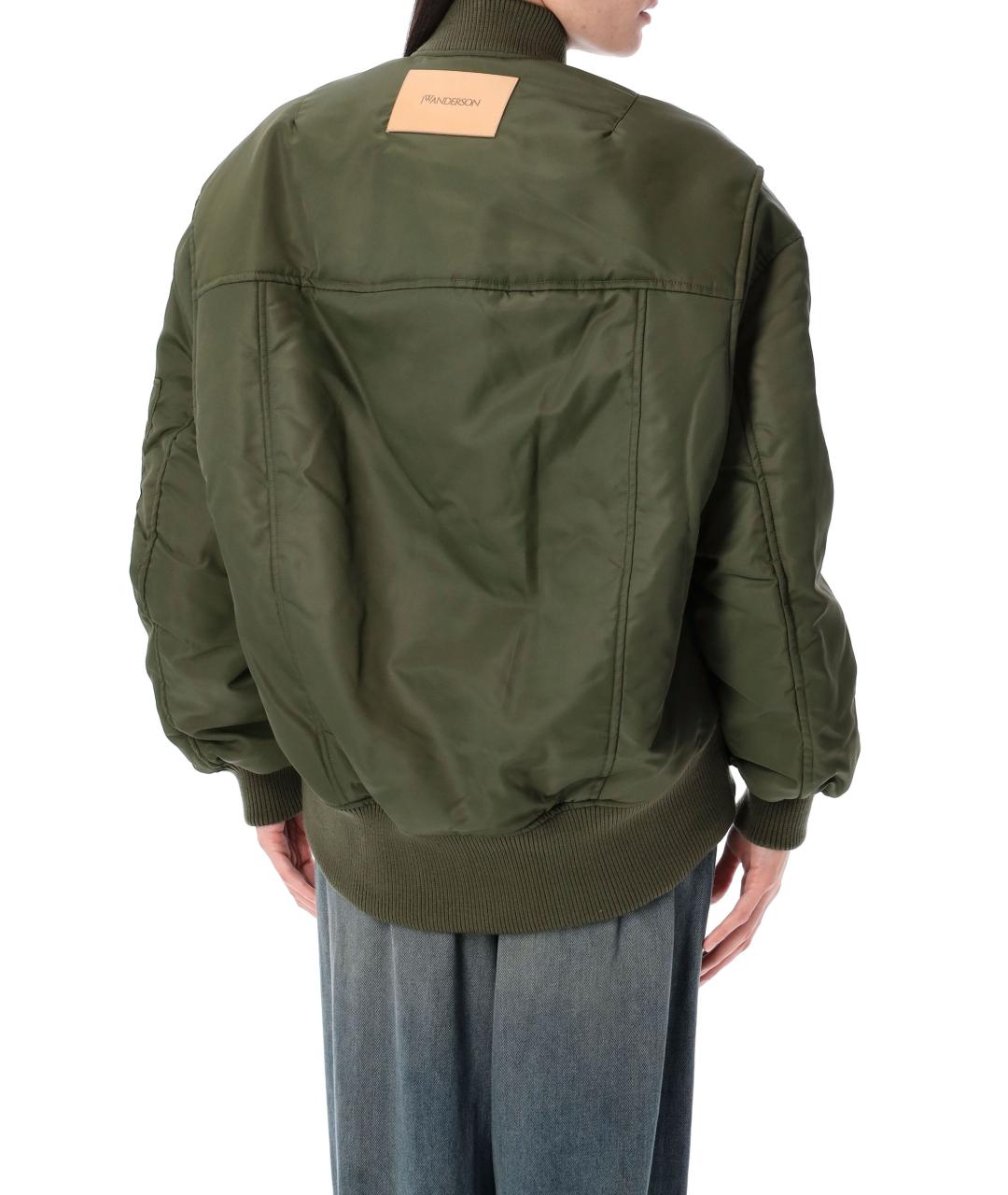 J.W.ANDERSON Хаки полиамидовая куртка, фото 3