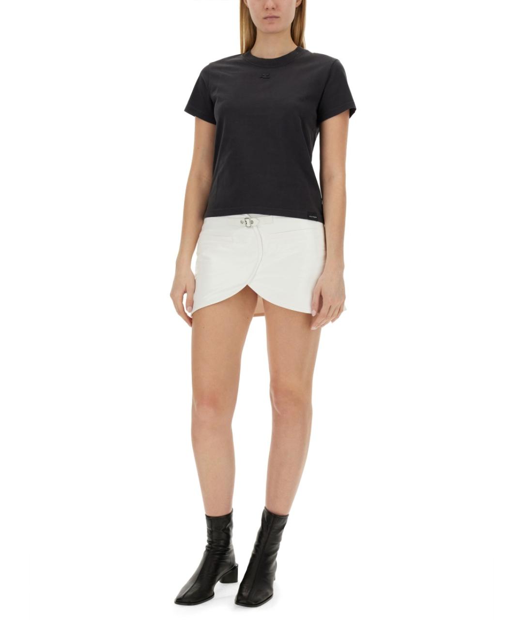 COURREGES Серая хлопковая футболка, фото 3