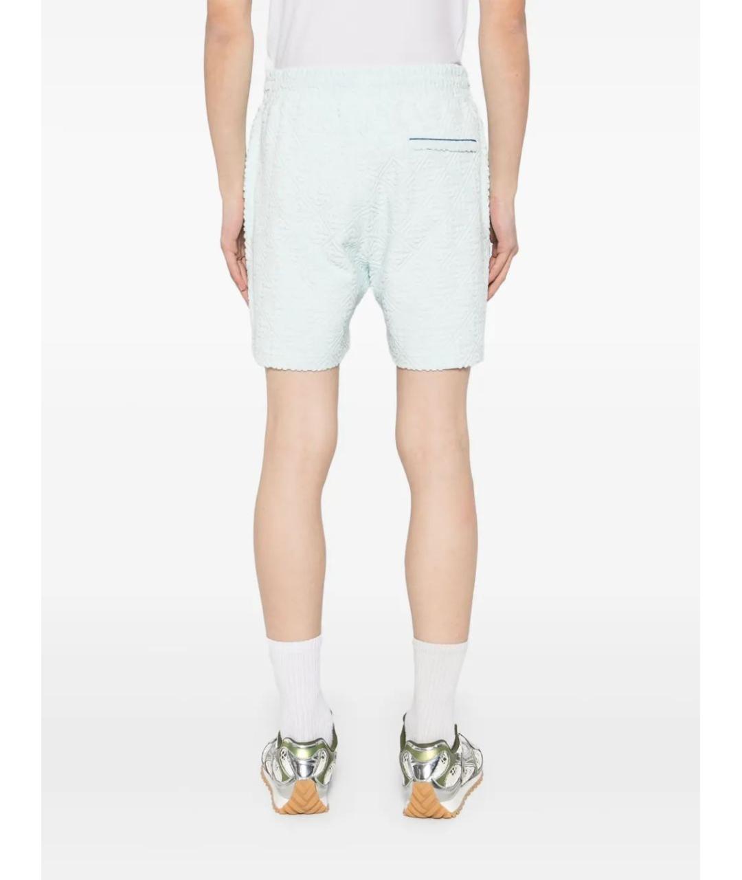 CASABLANCA Голубые хлопковые шорты, фото 4
