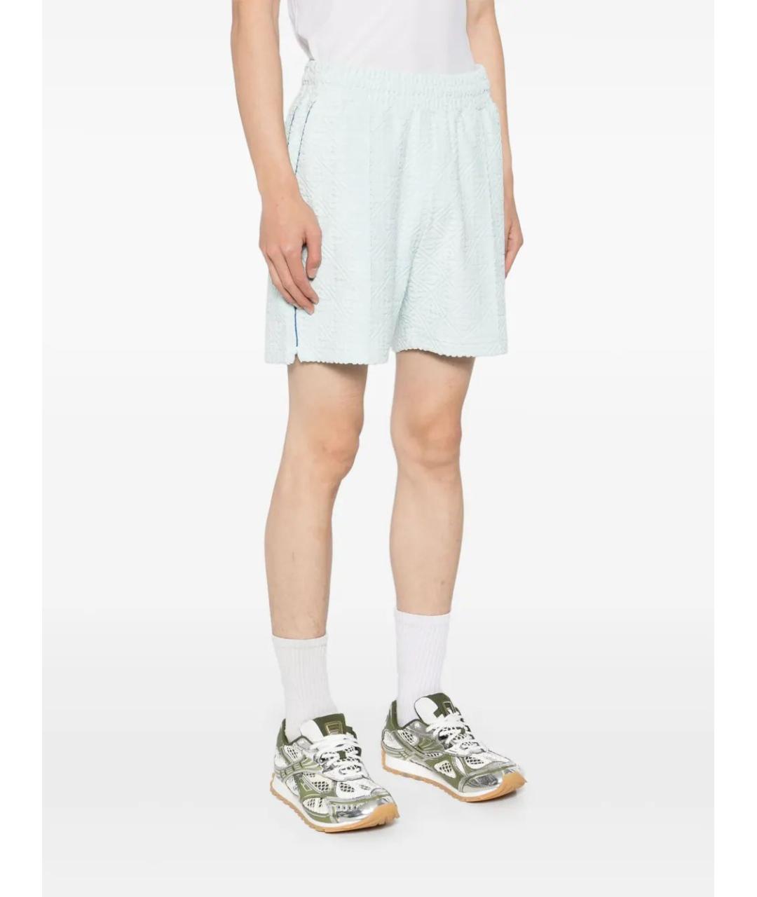 CASABLANCA Голубые хлопковые шорты, фото 3