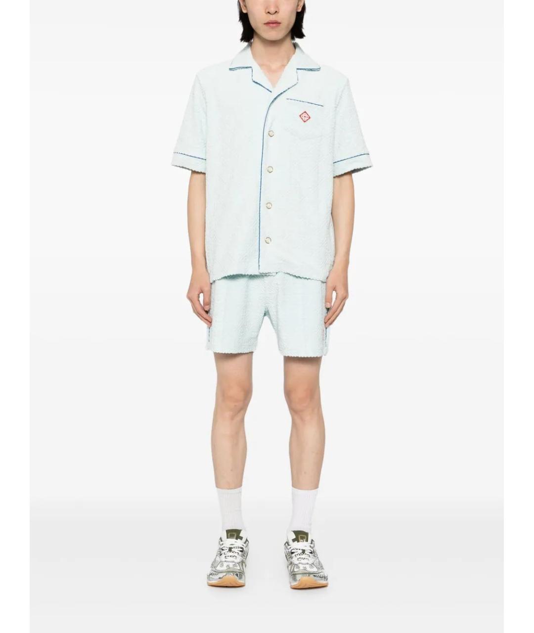 CASABLANCA Голубые хлопковые шорты, фото 2