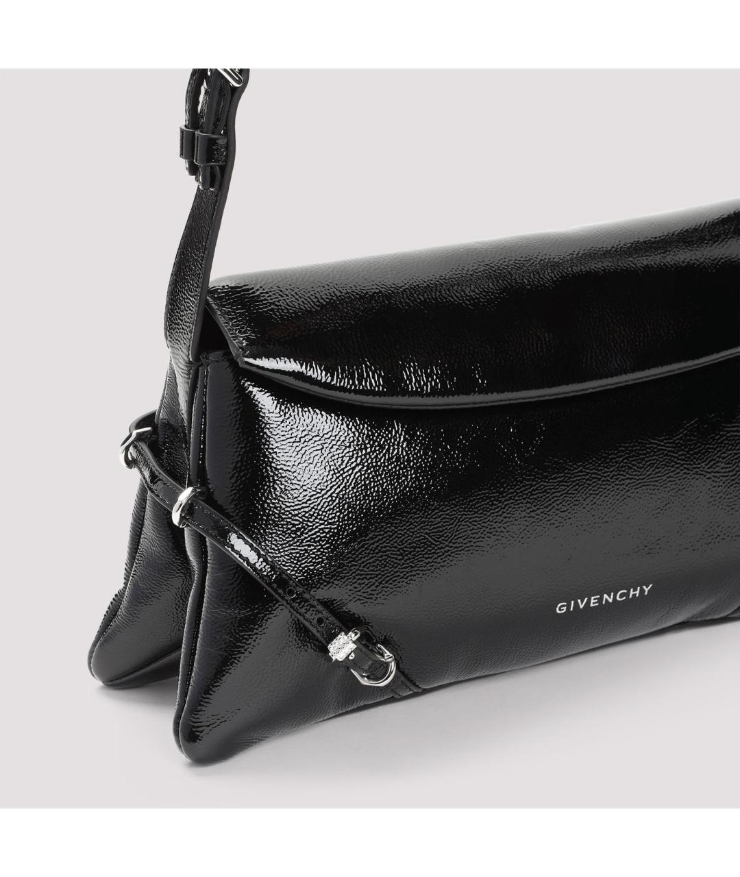 GIVENCHY Черная сумка через плечо из лакированной кожи, фото 5