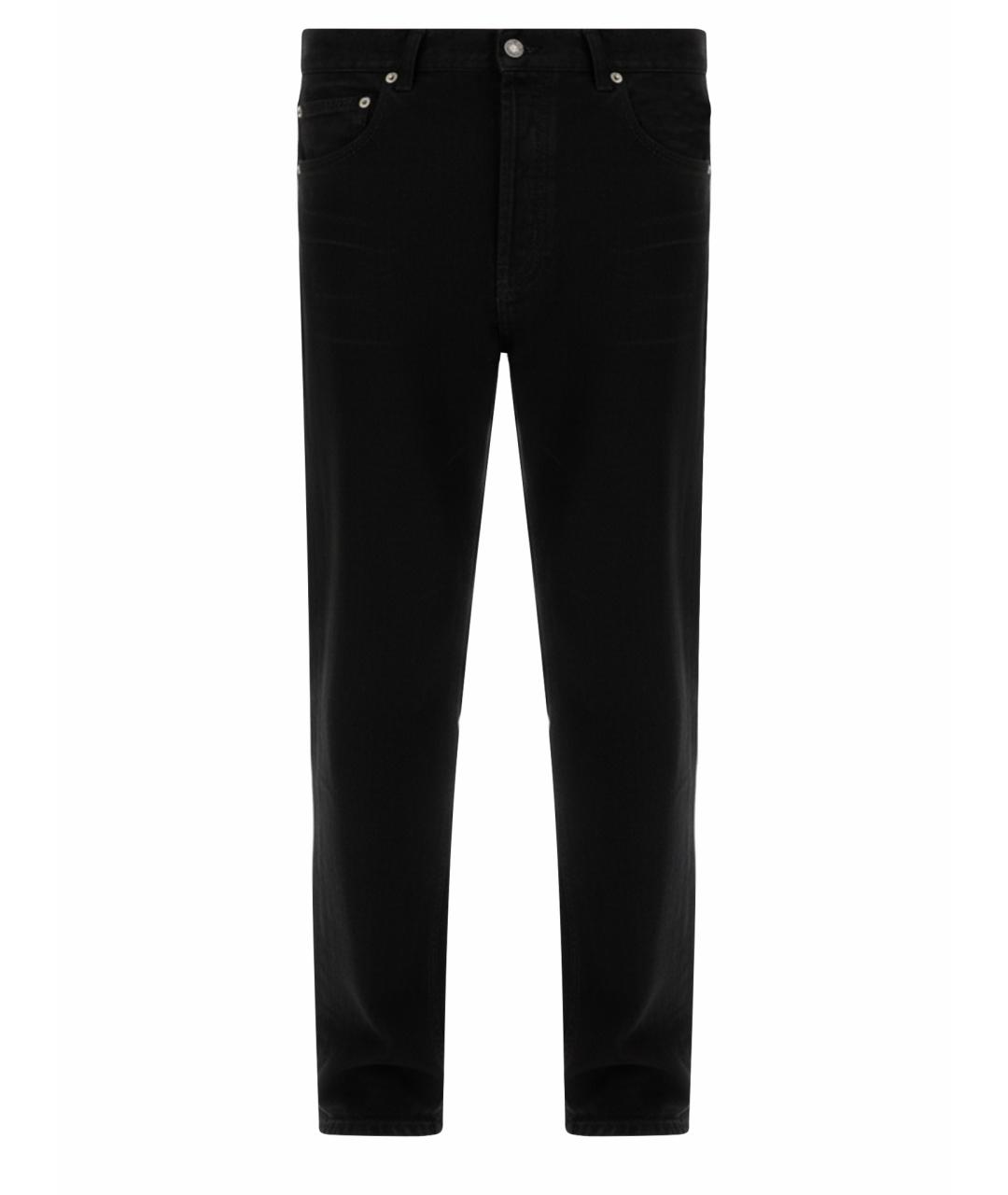 SAINT LAURENT Черные хлопковые прямые джинсы, фото 1