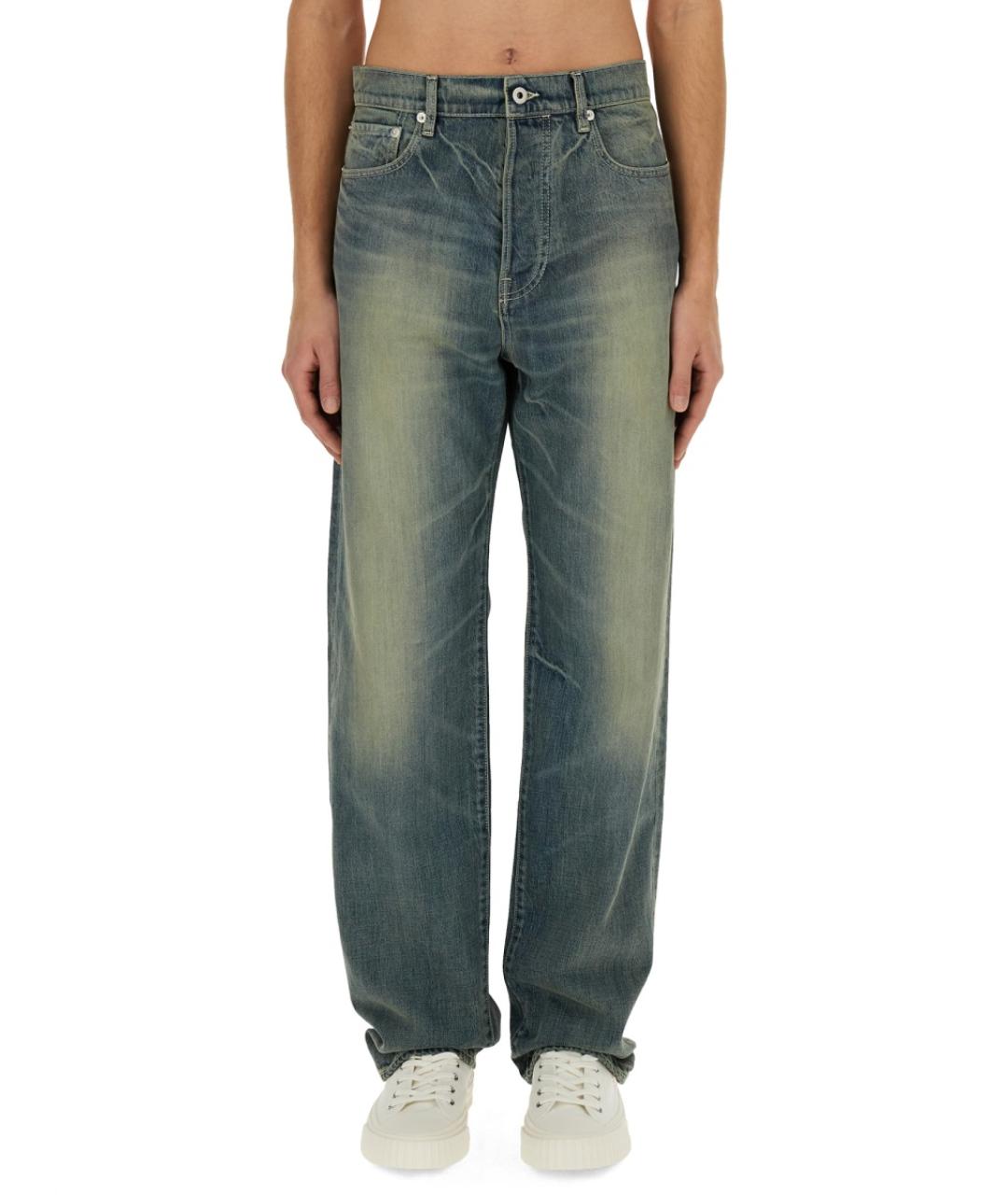 KENZO Синие хлопковые повседневные брюки, фото 5