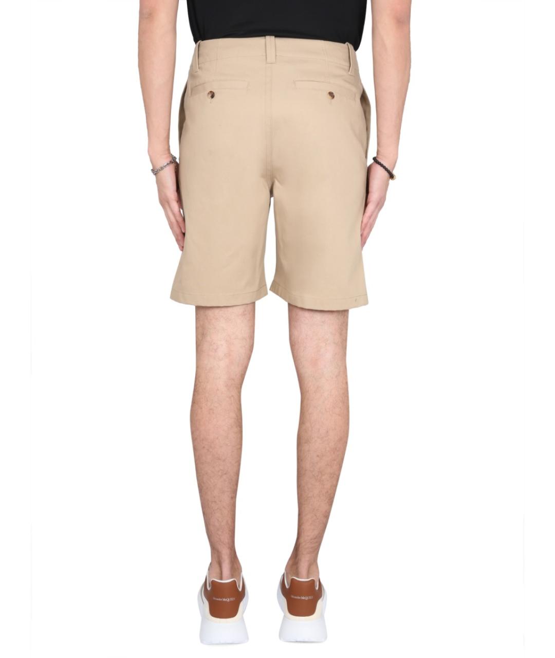 ALEXANDER MCQUEEN Бежевые хлопковые повседневные брюки, фото 4