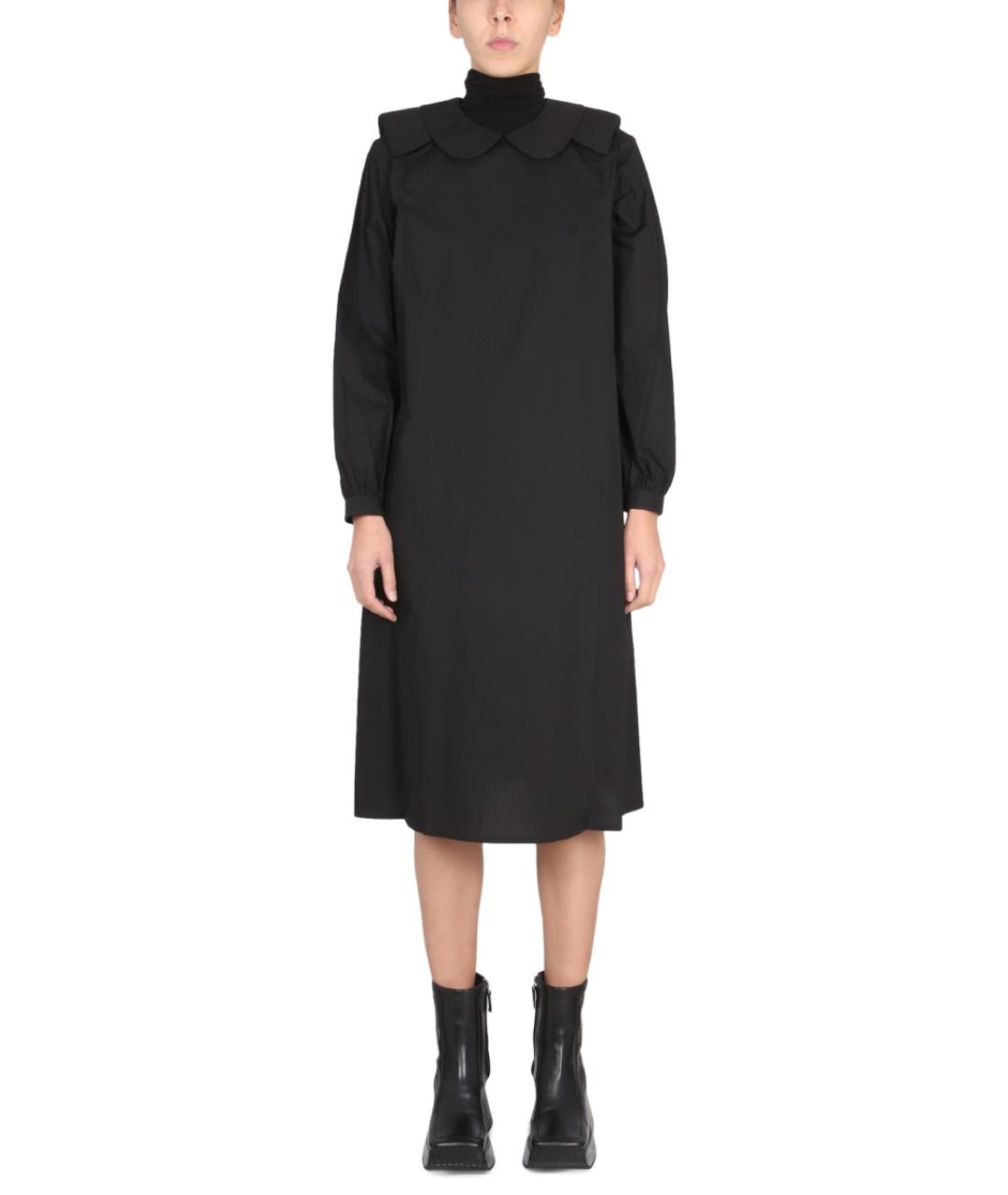 RAF SIMONS Черное хлопковое повседневное платье, фото 5