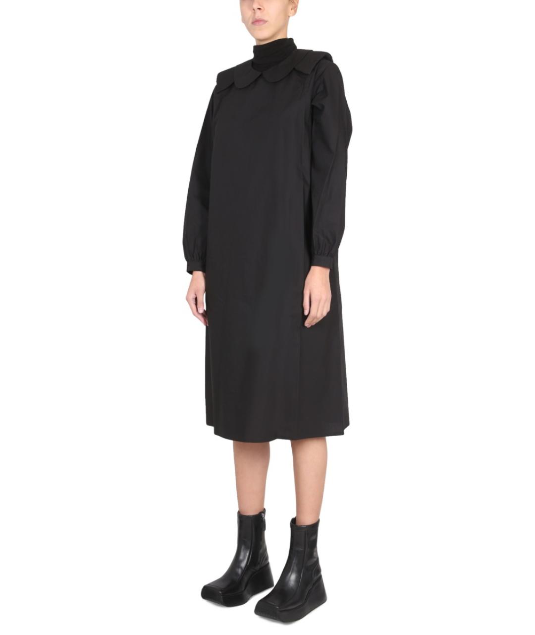 RAF SIMONS Черное хлопковое повседневное платье, фото 2