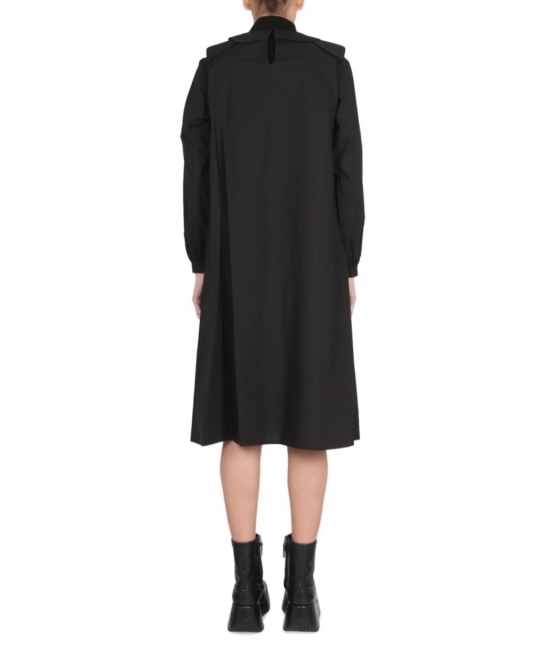 RAF SIMONS Черное хлопковое повседневное платье, фото 3