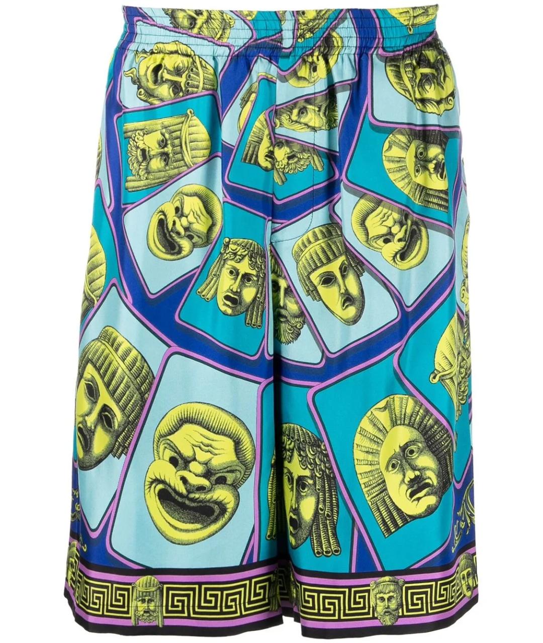 VERSACE Мульти шелковые шорты, фото 1