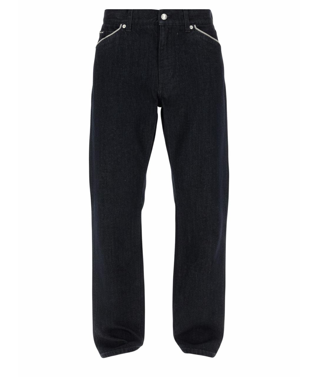 DOLCE&GABBANA Синие хлопковые повседневные брюки, фото 1